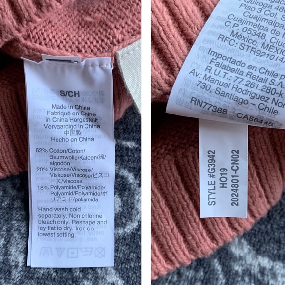Madewell Double V Pullover Rosewood Pink - Picture 4 of 9